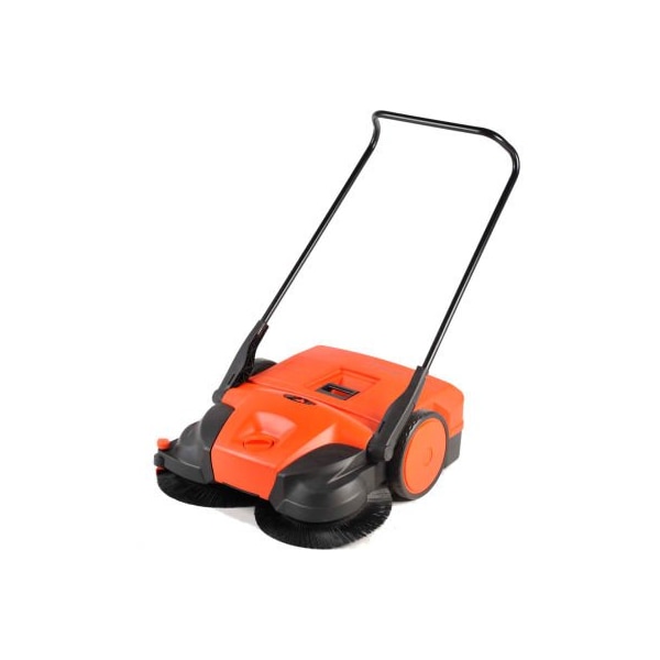 Haaga 31in Battery Powered Triple Brush Push Power Sweeper -